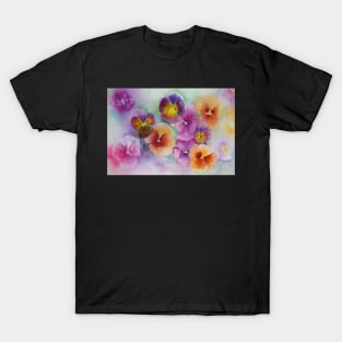 Pansies in watercolor T-Shirt